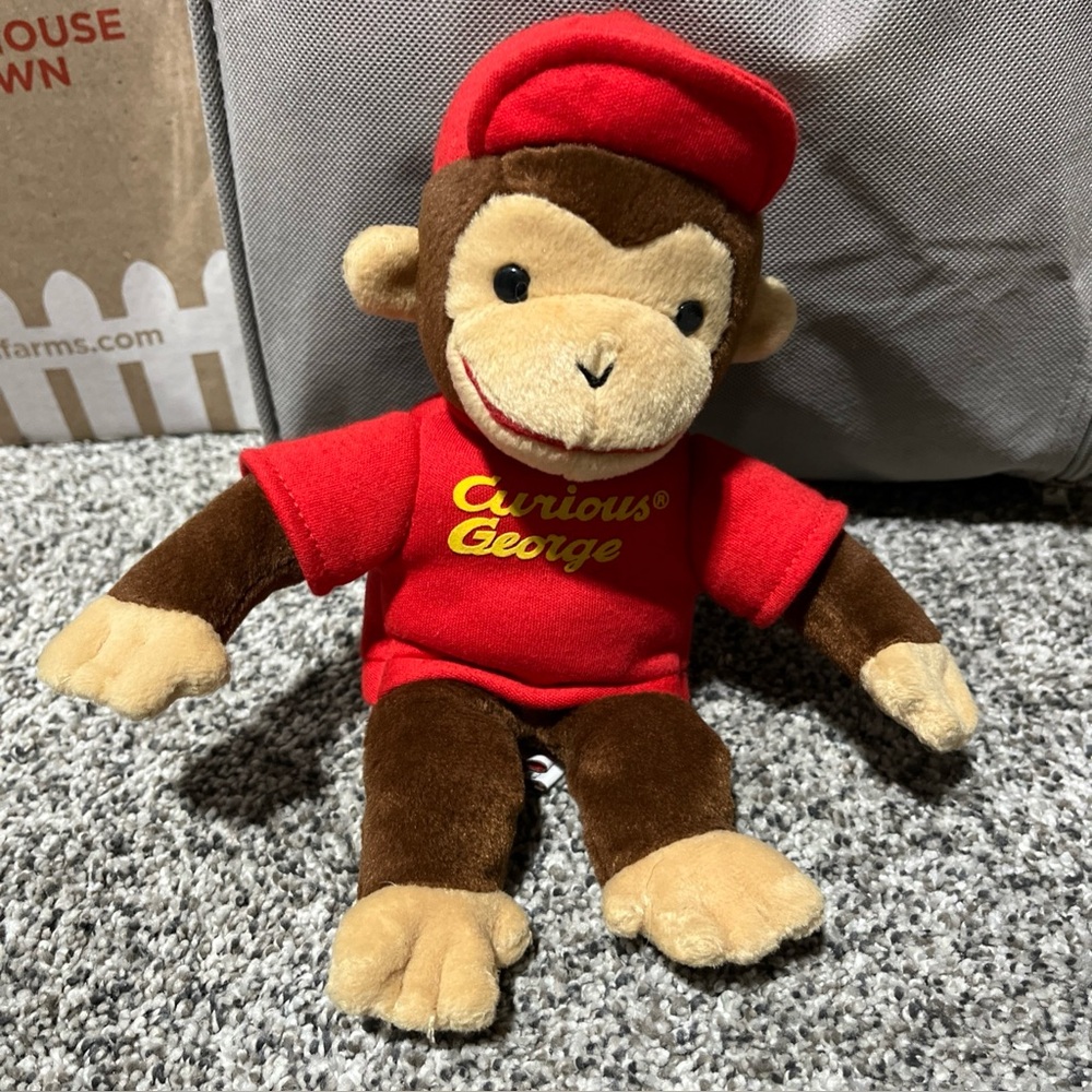 Curious George Stuffed Plush Monkey by GUND Stuffed Animal Toy  Red Shirt 10 In